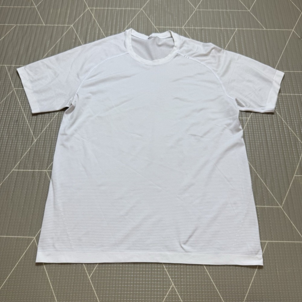 Lululemon Metal Vent Tech Short Sleeve Shirt Men's L White Gym Run Performance